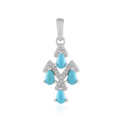 Sleeping Beauty Turquoise Silver Pendant