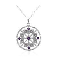 Zambian Amethyst Silver Necklace