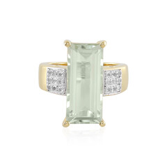 Green Amethyst Silver Ring