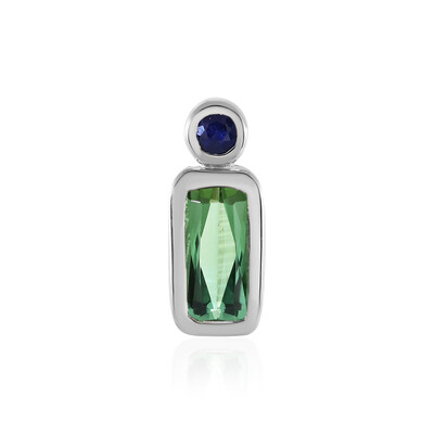 Benedito Green Tourmaline Silver Pendant