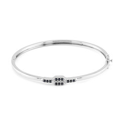 Blue Sapphire Silver Bangle