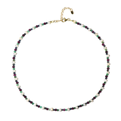 Russian Emerald Silver Necklace (Riya)