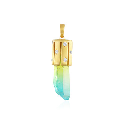 Bi Colour Quartz Silver Pendant (MONOSONO COLLECTION)