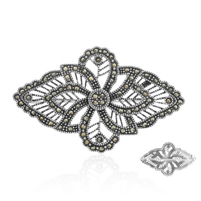 Marcasite Silver Brooch