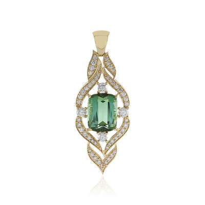 14K Brazilian Tourmaline Gold Pendant (de Melo)