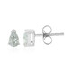 White Topaz Silver Earrings