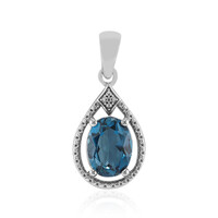 London Blue Topaz Silver Pendant