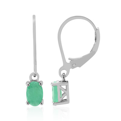 Brazilian Emerald Silver Earrings