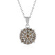 I2 Brown Diamond Silver Necklace