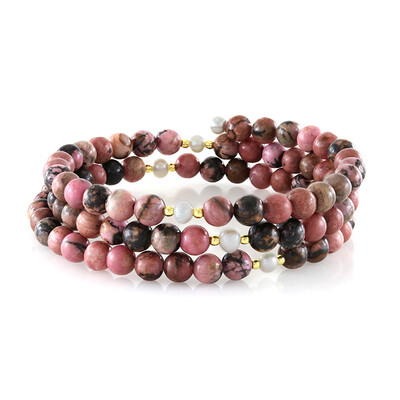 Rhodonite Steel Bangle (Riya)