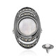 Rainbow Moonstone Silver Ring (Annette classic)