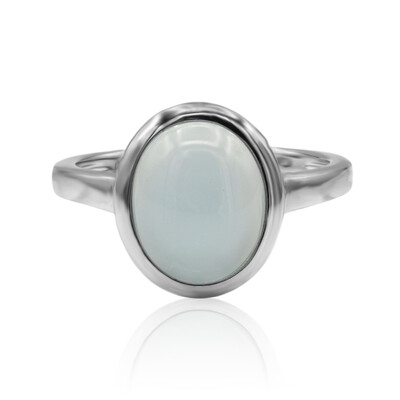 Blue Chalcedony Silver Ring (MONOSONO COLLECTION)