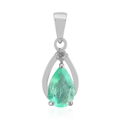 Ethiopian Emerald Silver Pendant