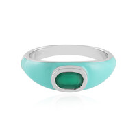 Green Onyx Silver Ring