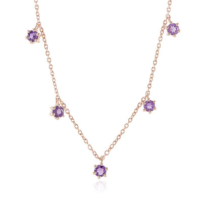 Rose de France Amethyst Silver Necklace