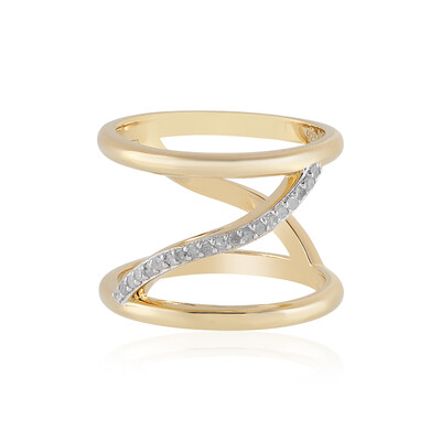 I2 (J) Diamond Silver Ring