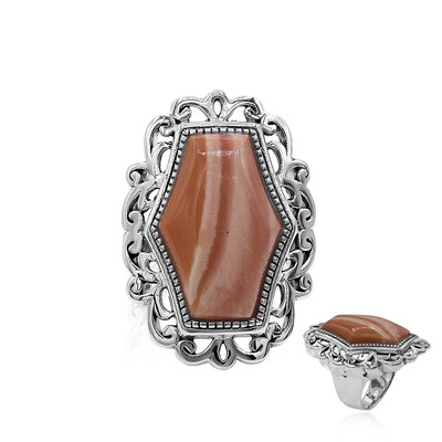 Australian Pink Opal Silver Ring (Art of Nature)