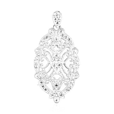 PK (H) Diamond Silver Pendant