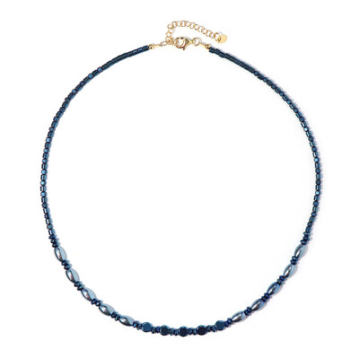 Royal Blue Hematite Silver Necklace