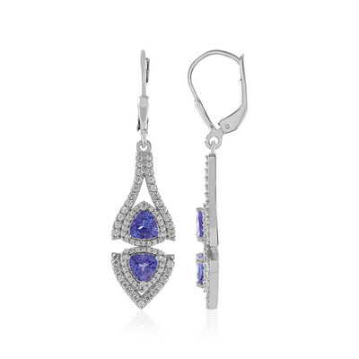 Tanzanite Silver Earrings