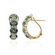 14K Teal Sapphire Gold Earrings (CIRARI)