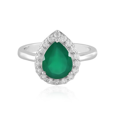 Green Onyx Silver Ring