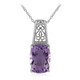 Amethyst Silver Necklace