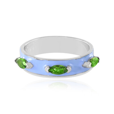 Russian Diopside Silver Ring