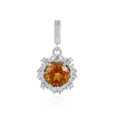 Madeira Citrine Silver Pendant