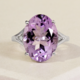 Rose de France Amethyst Silver Ring