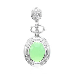 Imperial Chrysoprase Silver Pendant