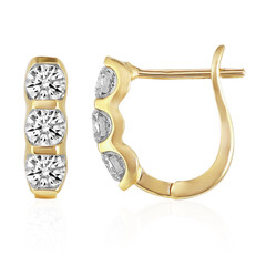 14K SI1 (G) Diamond Gold Earrings