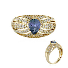 14K Unheated Tanzanite Gold Ring (de Melo)