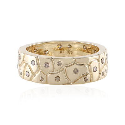 9K I3 Champagne Diamond Gold Ring (de Melo)