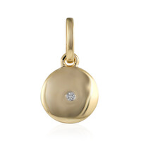 9K SI1 (G) Diamond Gold Pendant