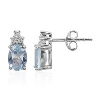 Sky Blue Topaz Silver Earrings