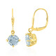 Swiss Blue Topaz Silver Earrings