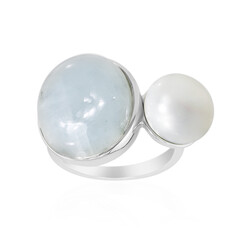 Rainbow Moonstone Silver Ring