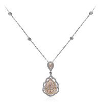 14K I1 Pink Diamond Gold Necklace (CIRARI)