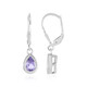 Unheated Tanzanite Silver Earrings