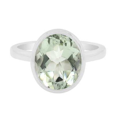 Green Amethyst Silver Ring (MONOSONO COLLECTION)