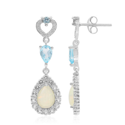 Welo Opal Silver Earrings