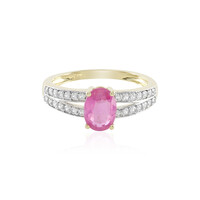 9K Madagascar Pink Sapphire Gold Ring