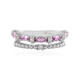 Unheated Ceylon Pink Sapphire Silver Ring