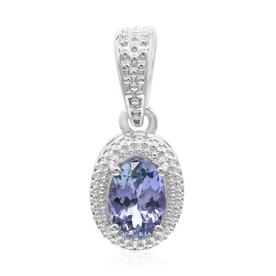 Unheated Tanzanite Silver Pendant