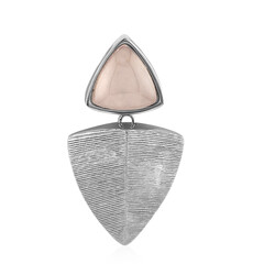 Rose Quartz Silver Pendant