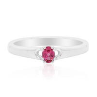 Pink Spinel Silver Ring