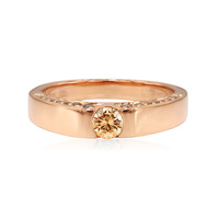 9K SI1 Argyle Rose De France Diamond Gold Ring