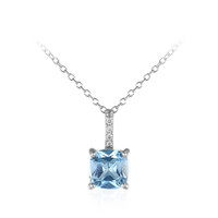 Sky Blue Topaz Silver Necklace