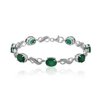 Zambian Emerald Silver Bracelet